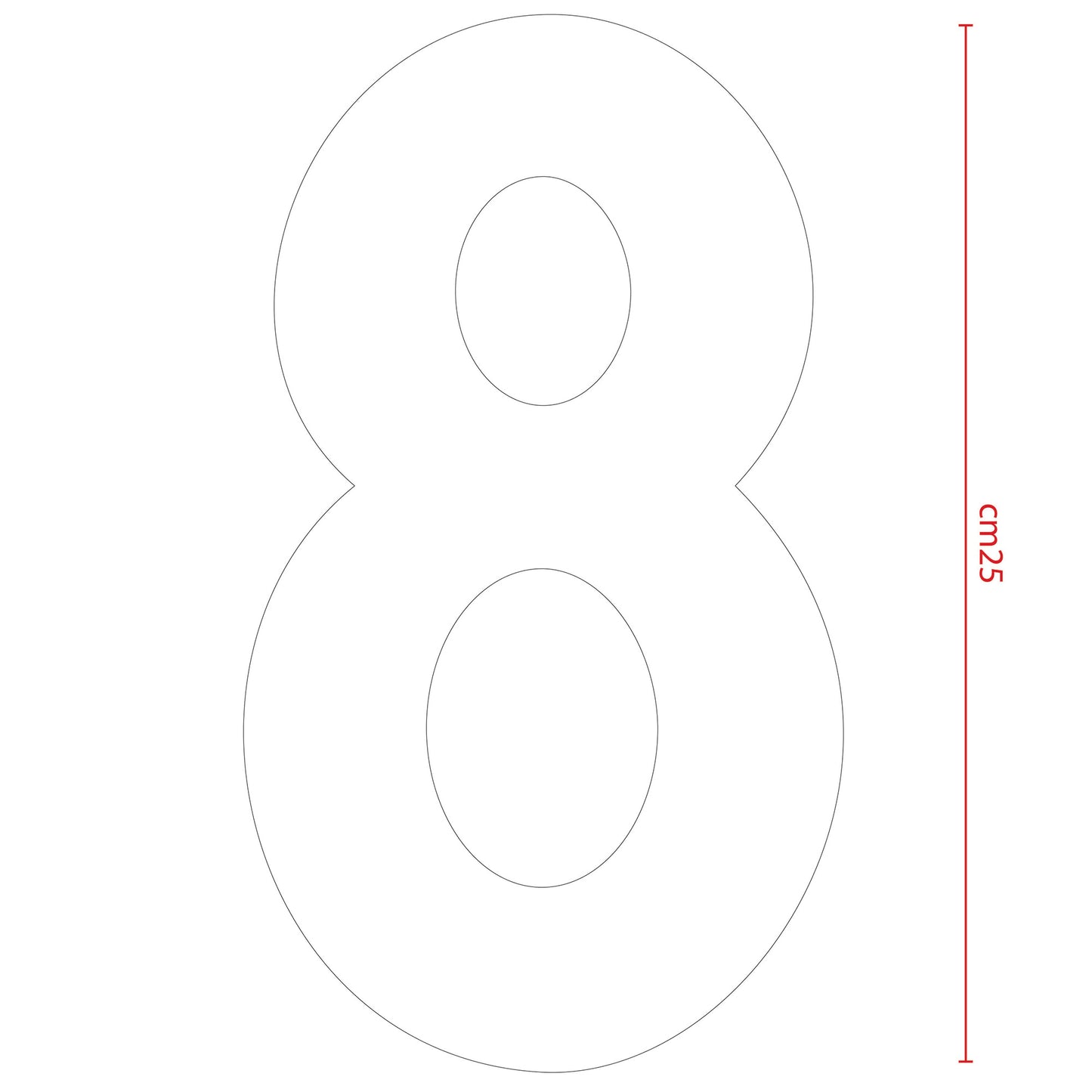 NUMEROS cm 25