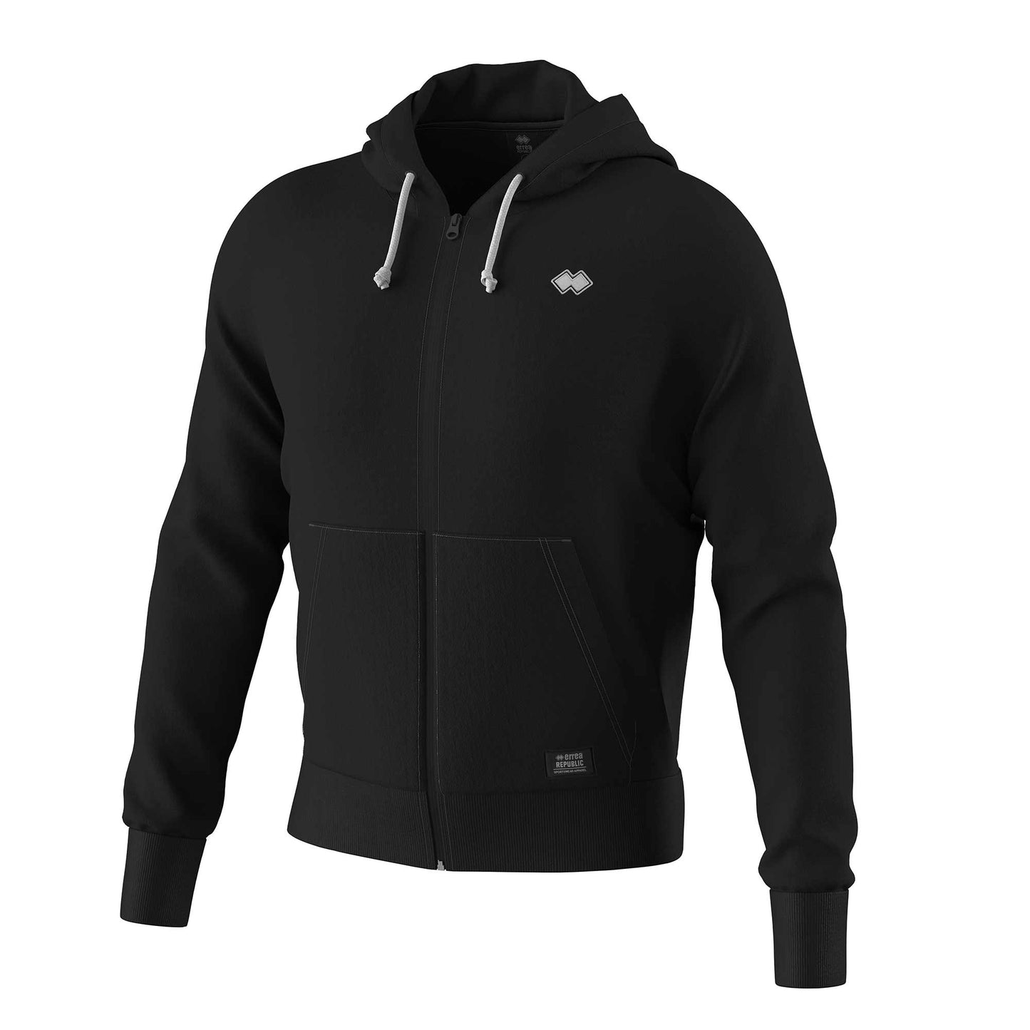 ESSENTIAL FW23/24 MAN LOGO EMBROIDERY HOODY ZIP